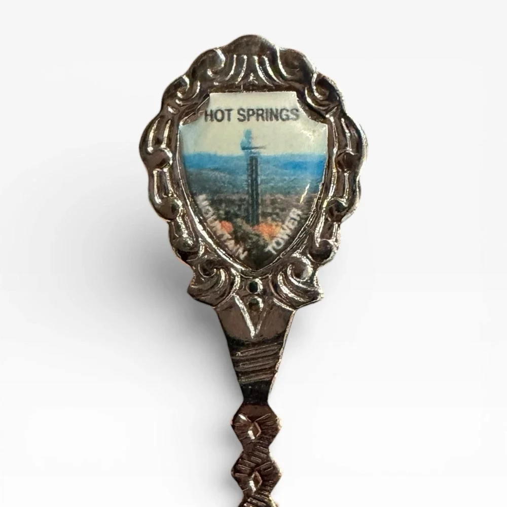 Vintage Mountain Tower Hot Springs Arkansas‎ Souvenir Spoon